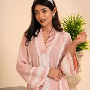 Premium Co-ord Set Solid Peach