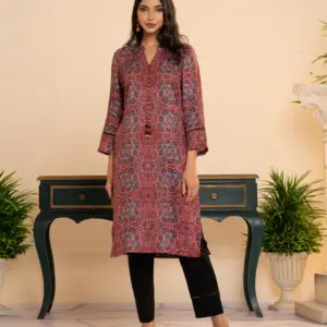 Floral-Printed-Co-ord-Set-Wine-Color